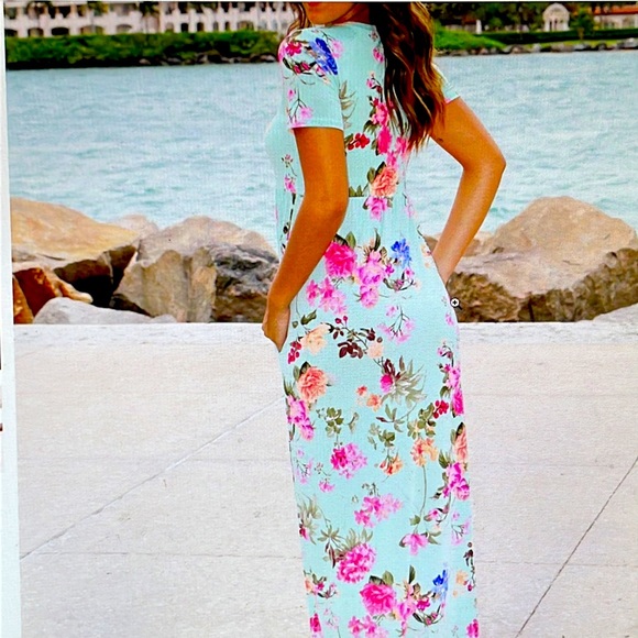 Saved By The Dress attractive floral maxi M-L - Picture 5 of 13